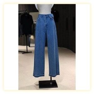 노이어포우먼 콘트라스트 워싱 와이드 데님👖 엘로라의 솔직 후기! (NW23SDN10, EU50, 블루) #노이어포우먼 #와이드데님 #청바지추천 #여자청바지 #데일리룩 #패션블로거 #가을코디 #ootd 이미지