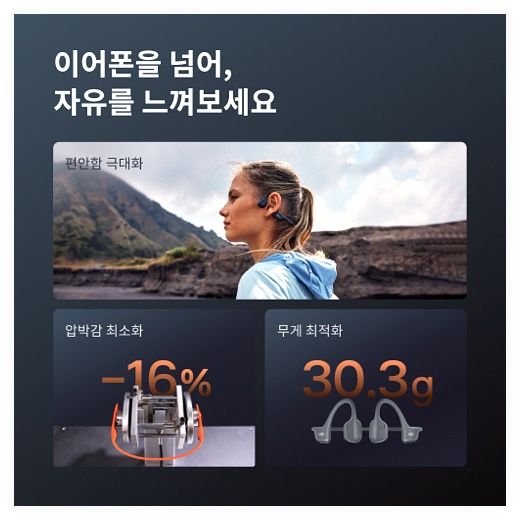 [샥즈 신제품 쿠팡 단독세트]샥즈 오픈런 프로 2 S820 골전도 이어폰+스티커, 블랙-BK 이미지