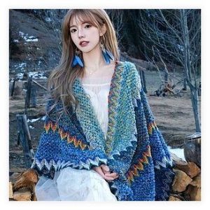 가을 겨울 필수템 에스닉 케이프 머플러 윈난 휴가룩 빈티지 망토 추천 (르메르포춘백밍크 스타일) 이미지