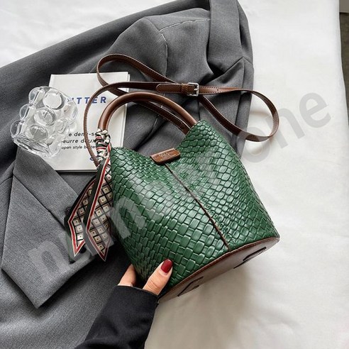 지젤가방 박민영 패션 숄더 백 심플 여성 대학생가방 고윤정 질감 한가인가방, Green, 1개 이미지