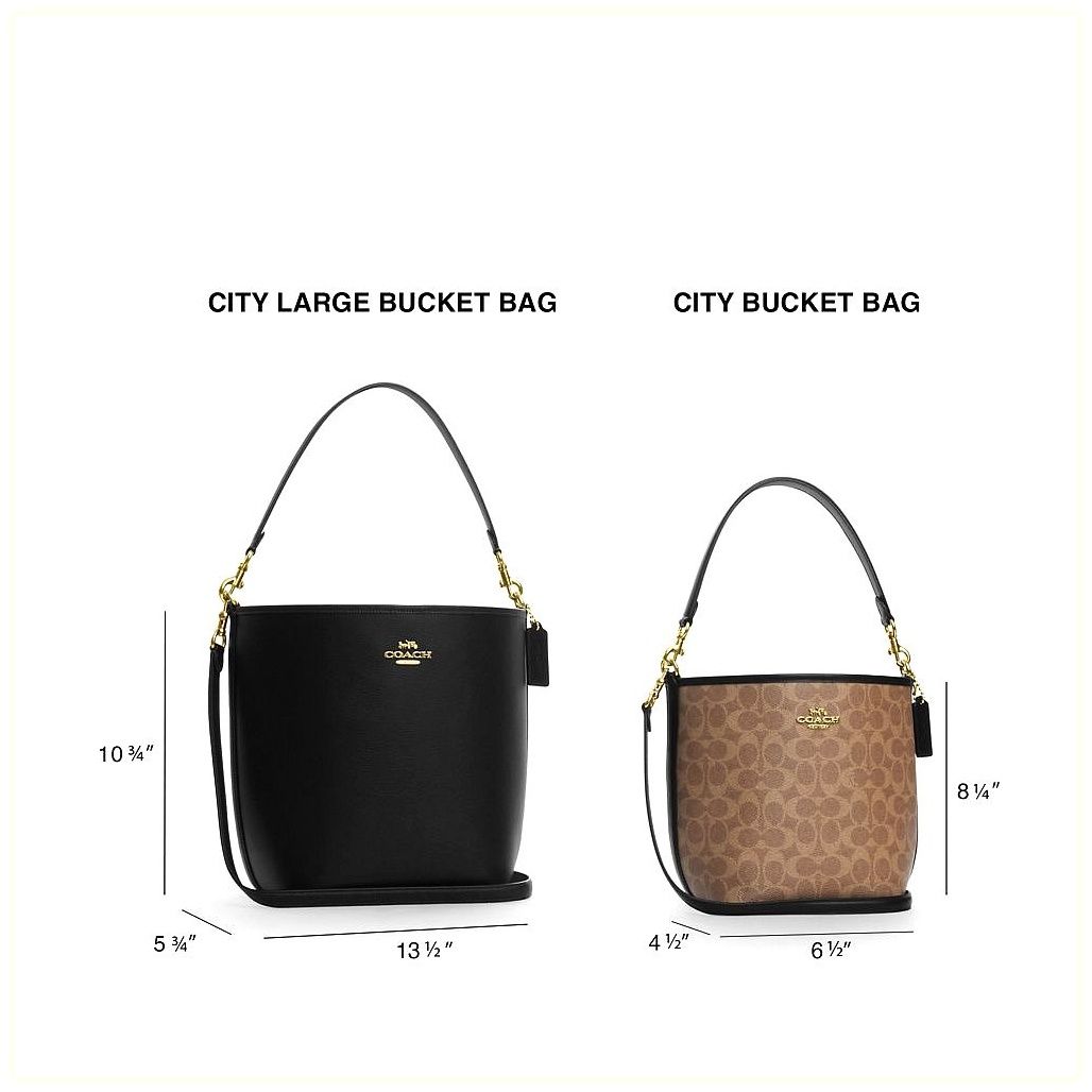 코치 City Bucket Bag In Signature Canvas 이미지