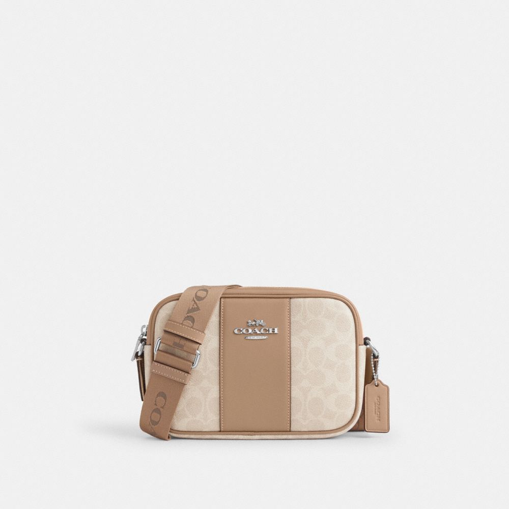 코치 Jamie Camera Bag In Signature Canvas With Stripe 이미지