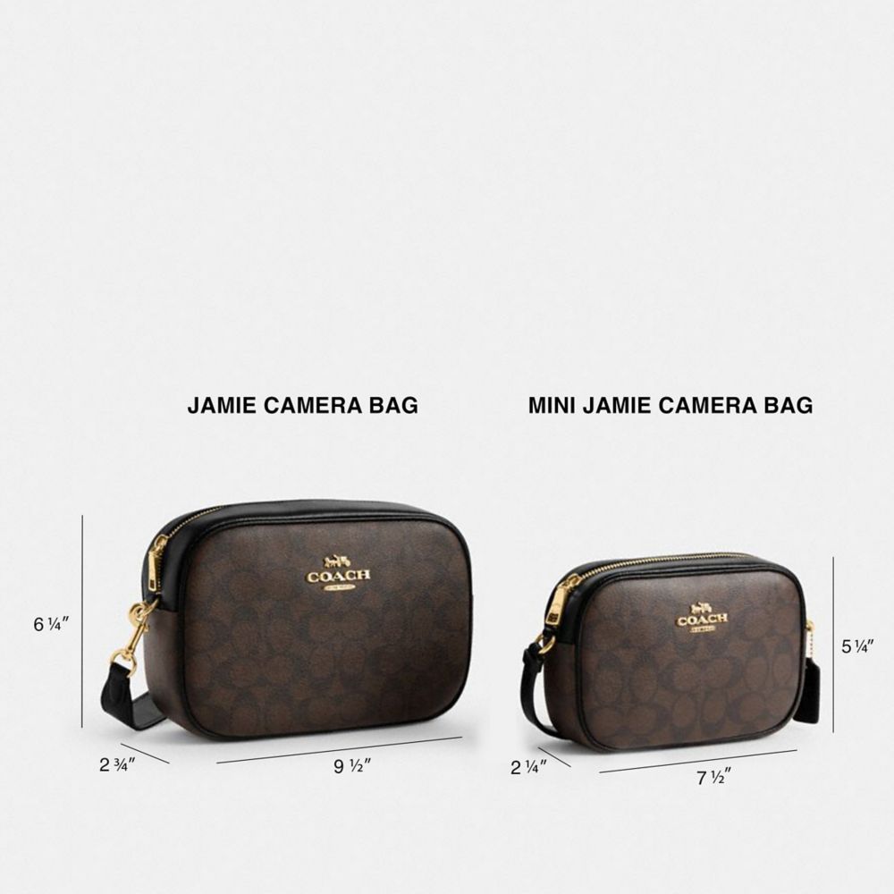 코치 Jamie Camera Bag In Signature Canvas With Stripe 이미지