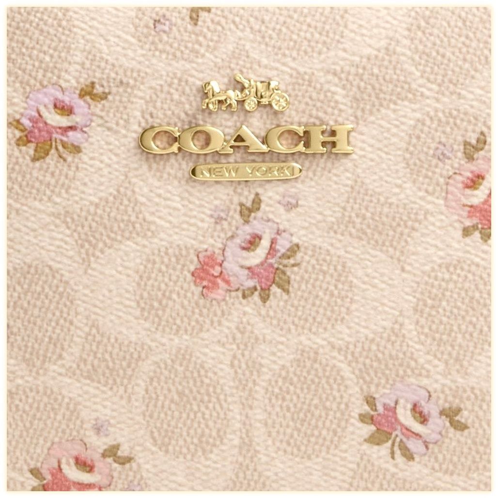 코치 Mini Jamie Camera Bag In Signature Canvas With Floral Print 이미지