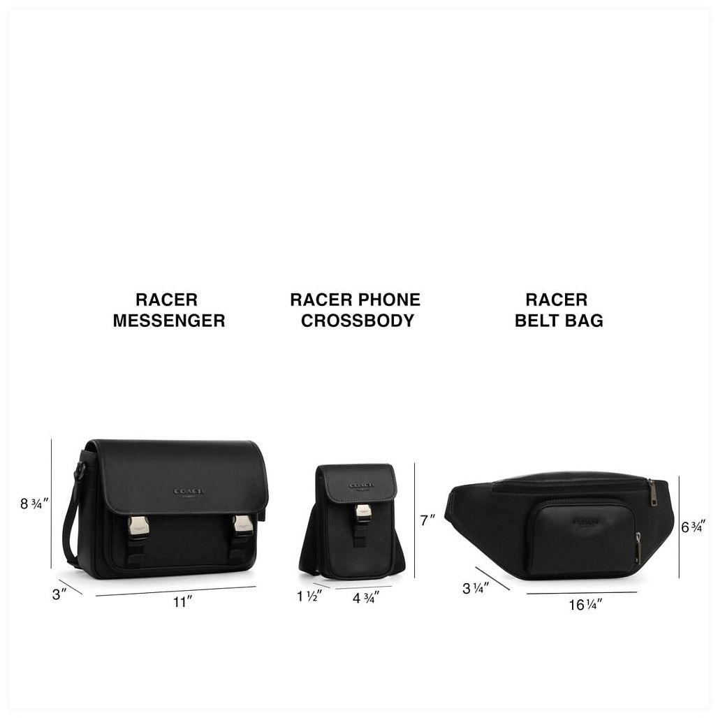 코치 Racer Belt Bag In Blocked Signature Canvas 이미지