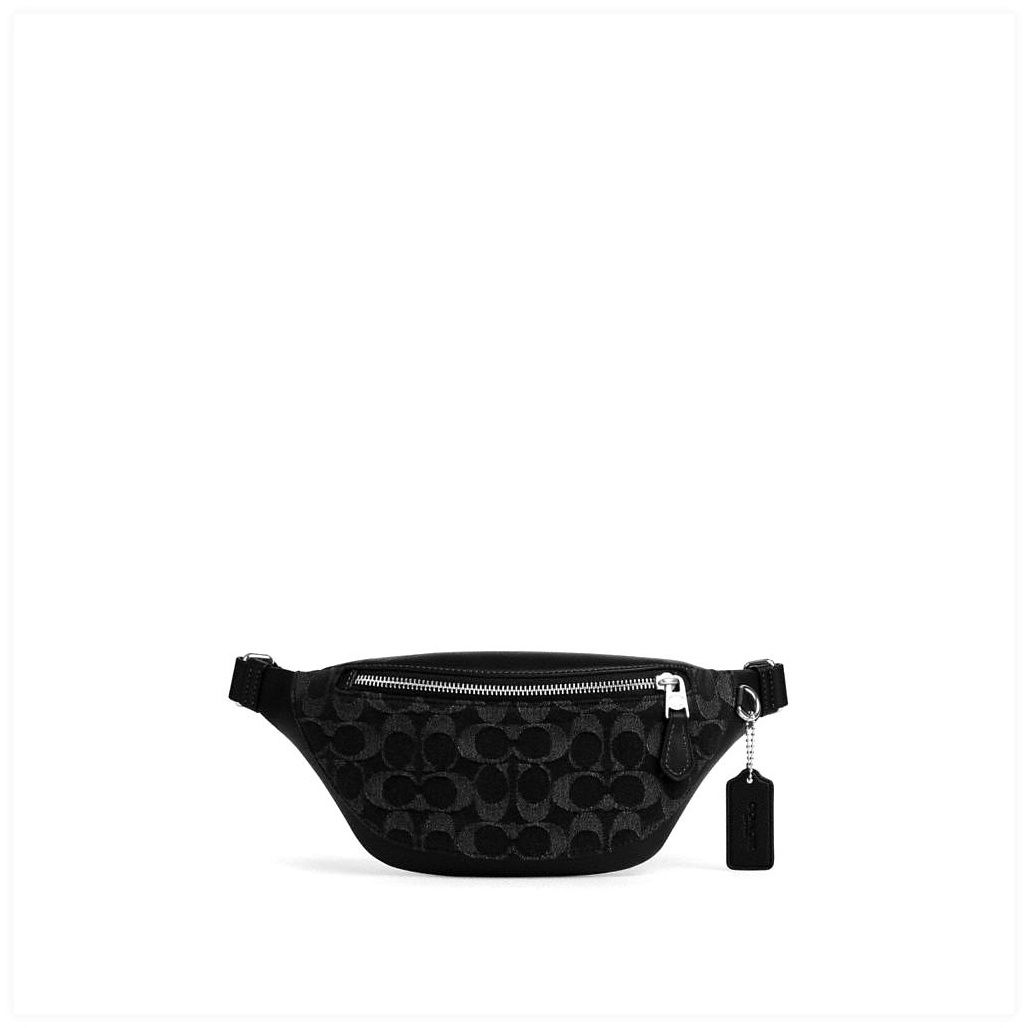 코치 Warren Mini Belt Bag In Signature Denim 이미지