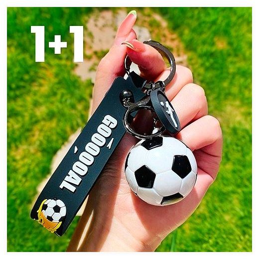 [3차입고 완판] 손더붐 축구공 키링 열쇠고리 가방 축구키링 어린이집 축구교실 유치원 선물 키홀더 생일, 블랙, 2개 이미지