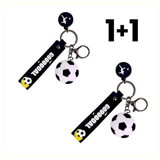 [3차입고 완판] 손더붐 축구공 키링 열쇠고리 가방 축구키링 어린이집 축구교실 유치원 선물 키홀더 생일, 블랙, 2개 이미지
