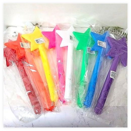 LED응원봉 별응원봉 콘서트 하트응원봉 재롱찬치 학예회 발표회 야광봉, 선율체, 왕별(흰색) 이미지