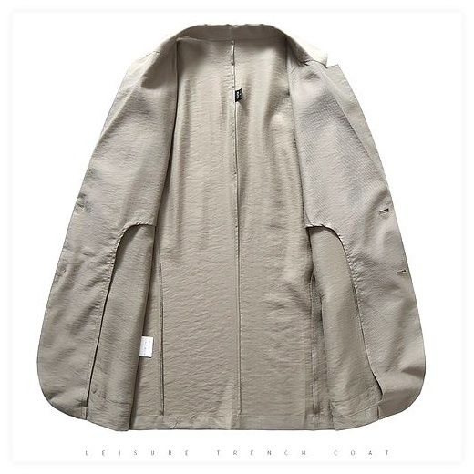 남자 캐주얼 정장 자켓, 카키, 3XL 이미지