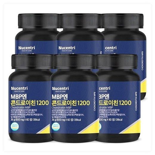 뉴센트리 콘드로이친 1200 MBP 식약처 HACCP 인증, 60정, 6개 이미지
