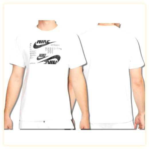 [당일발송] 나이키 NIKE 화이트 반팔 티셔츠 반팔티 3종, TYPE-3, M 이미지