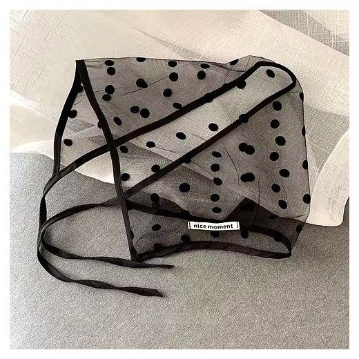 듀벨럽 빈티지 헤어 커치프 보넷 밴드 두건 반다나 쁘띠 삼각 스카프 레트로 소품, 화이트 이미지