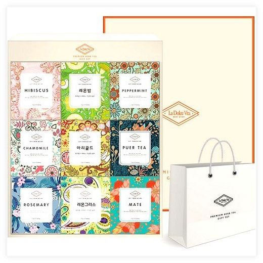 라돌체비타 프리미엄 허브차 선물세트 + 쇼핑백, 라돌체비타 프리미엄..., 1세트 이미지