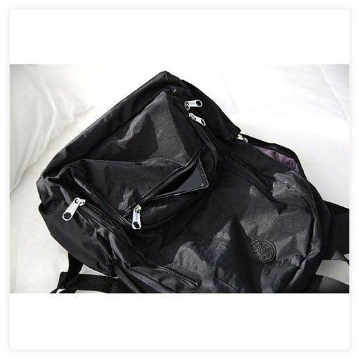 루루백 여성용 도리 초경량 방수백팩, 블랙, 가로 33cm x ... 이미지