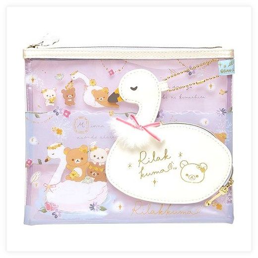 리락쿠마 캐릭터 PVC 백조 다용도 파우치(골드스완) (일)) 822893, 단일상품 이미지