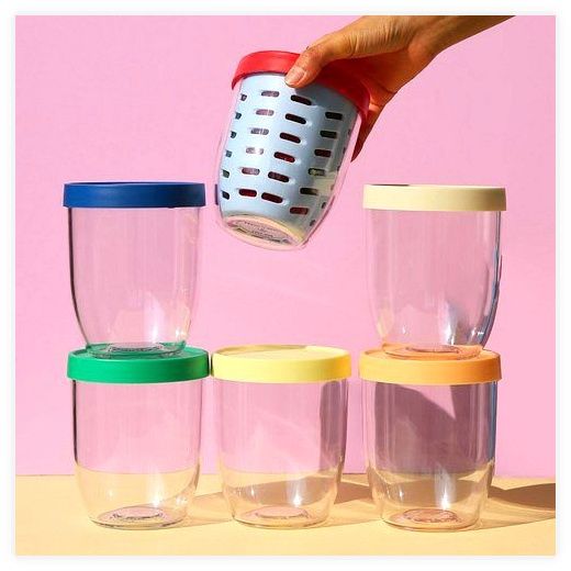 리빙크리에이터 국내제조 과일 샐러드 신선보관 지켜팟, 그린/옐로우, 1개 이미지