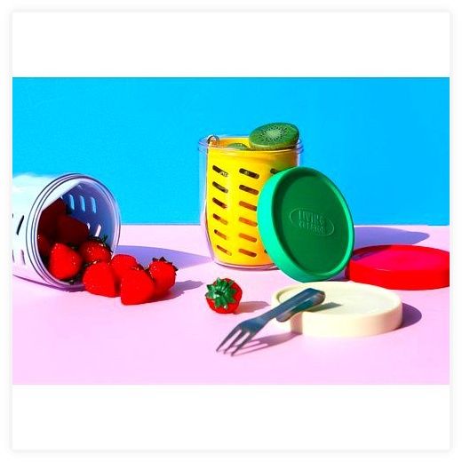 리빙크리에이터 국내제조 과일 샐러드 신선보관 지켜팟, 그린/옐로우, 1개 이미지