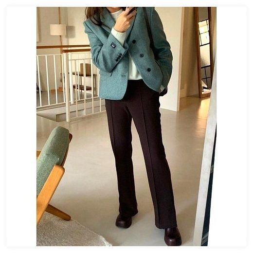 모어댄예스터데이 슬림 팬츠, M, 블랙 이미지