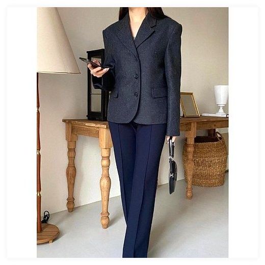 모어댄예스터데이 슬림 팬츠, M, 블랙 이미지