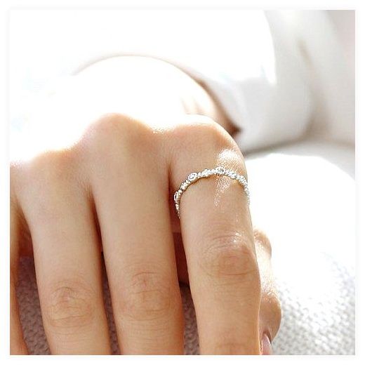 반지소 실버925 큐빅 레이어드 심플 실 은반지 아일라, KS23호 이미지