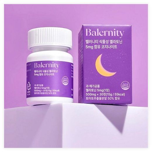 밸러니티 고함량 5mg 식물성 멜라토닌 식약처 인증 테아닌 트립토판 마그네슘, 30정, 1개 이미지