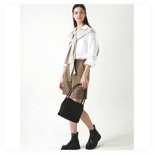쓰리마인즈 TRM 리사이클 나일론 바스켓백 T14W, BLACK, W 23cm x H... 이미지