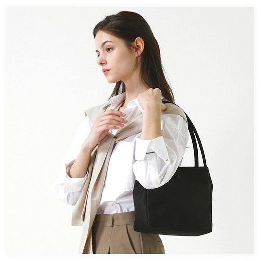 쓰리마인즈 TRM 리사이클 나일론 바스켓백 T14W, BLACK, W 23cm x H... 이미지