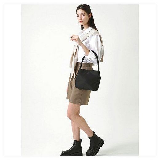 쓰리마인즈 TRM 리사이클 나일론 바스켓백 T14W, BLACK, W 23cm x H... 이미지