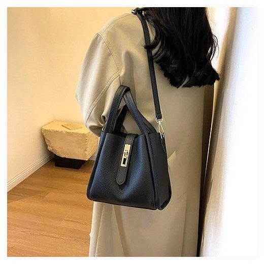 여성 크로스백 토트백 부드러운 소가죽 여성가방, 블랙 이미지