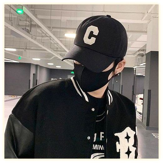 오비안 심플 오버핏 빅사이즈 모자 대두 볼캡, 블랙 이미지