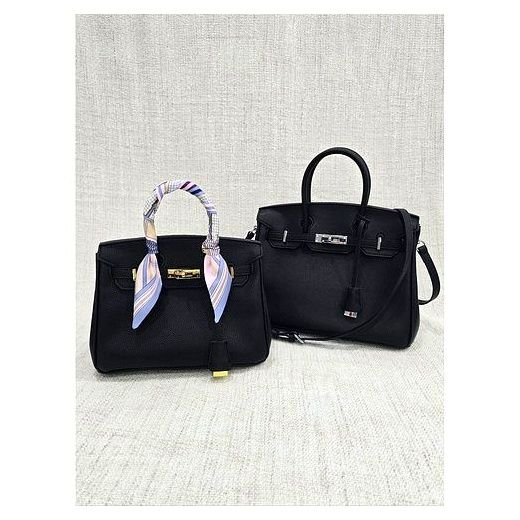 월마트 워킨백 (Wirkin Bag) 명품 감성 프리미엄 가죽 토트백, 블랙-소(금장) 이미지