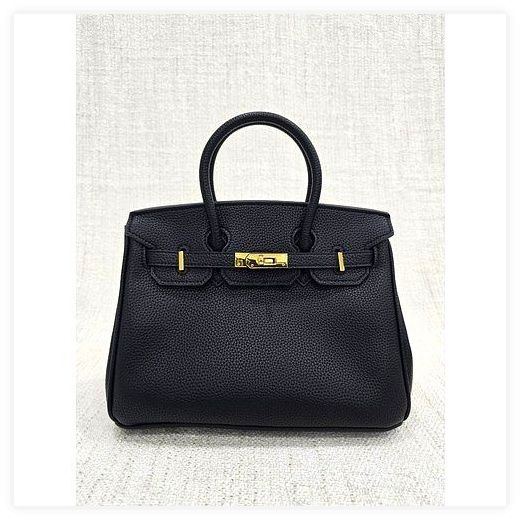 월마트 워킨백 (Wirkin Bag) 명품 감성 프리미엄 가죽 토트백, 블랙-소(금장) 이미지