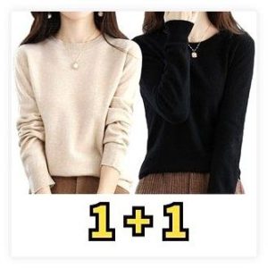 40% 할인 위드올 여성 봄 니트 티셔츠 세트 후기: 엄마옷으로도 좋아요! 크림베이지 블랙 77사이즈 솔직 리뷰 이미지