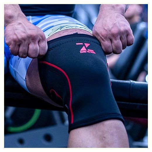 제로투히어로 ZX 네오프렌 헬스 무릎보호대 5mm 2p, M, Black, 1세트 이미지