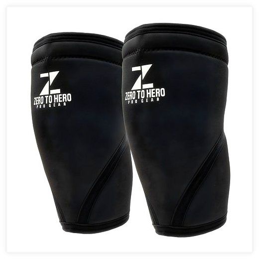 제로투히어로 네오프렌 헬스 무릎보호대 7mm 2p, L, BLACK, 1세트 이미지