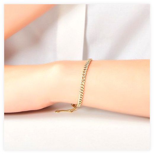 (주)엘렌쥬얼리 엘렌쥬얼리 14K 할로우 볼륨 3.5mm 금 여성골드(화이트/로즈골드) 팔찌, 옐로우골드, 17.5cm 이미지