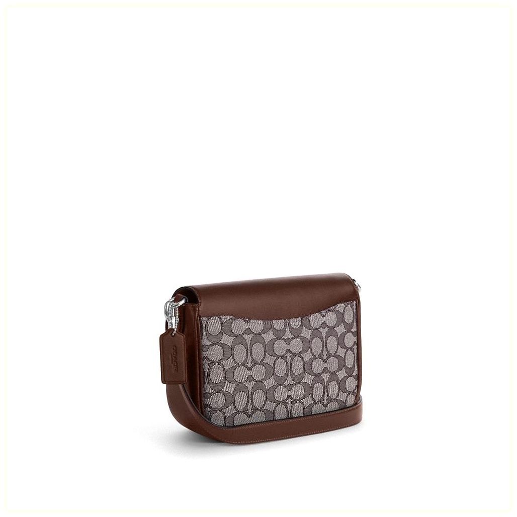 코치 Amelia Saddle Bag In Signature Jacquard 이미지