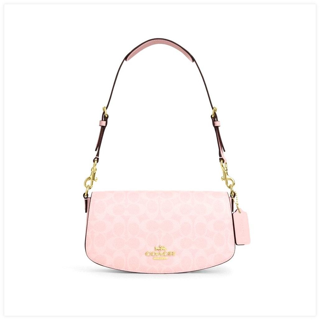 코치 Andrea Shoulder Bag In Signature Canvas 이미지