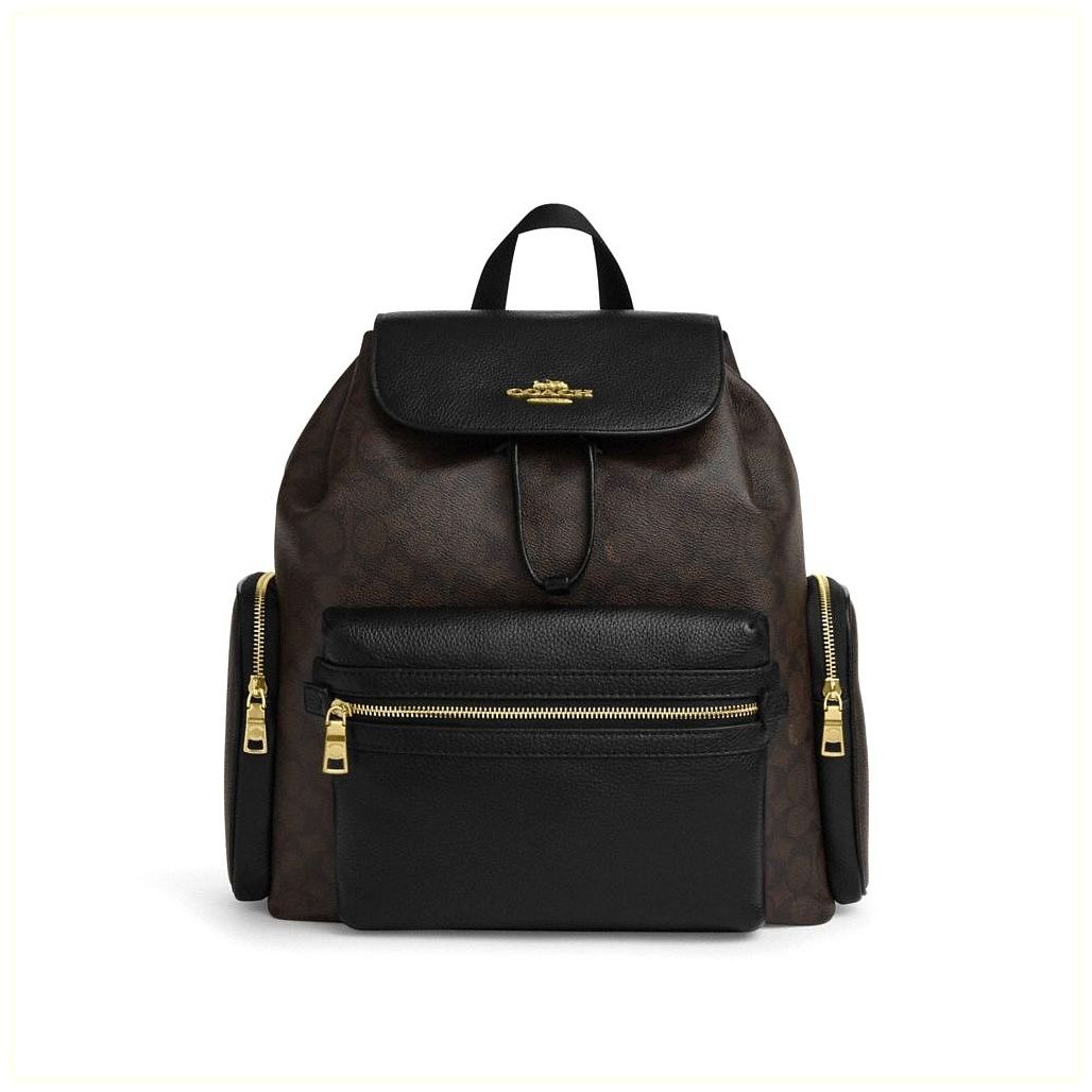 코치 Baby Backpack In Signature Canvas 이미지