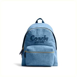 코치 카고 백팩 CAT43 Brass/Indigo 리얼 후기: 16인치 노트북 수납 & 데일리룩 코디 이미지