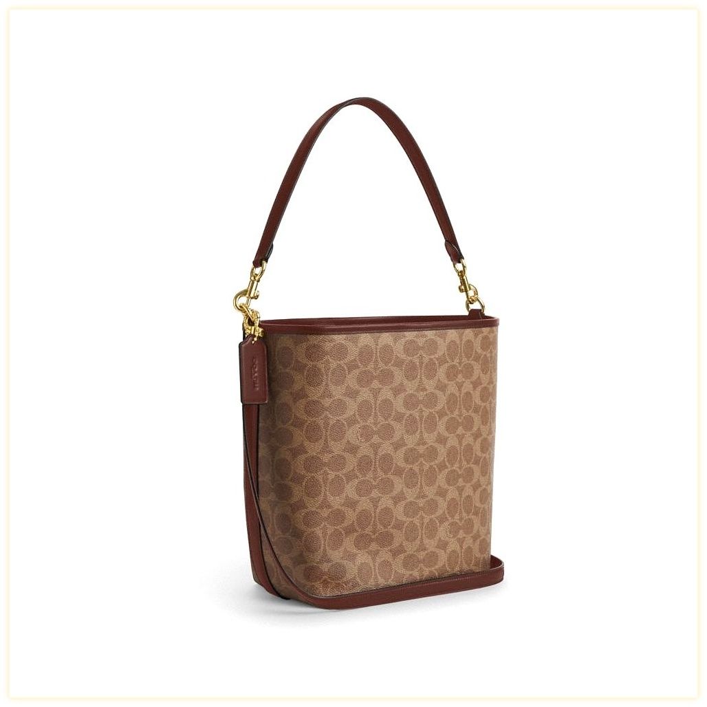 코치 City Large Bucket Bag In Signature Canvas 이미지