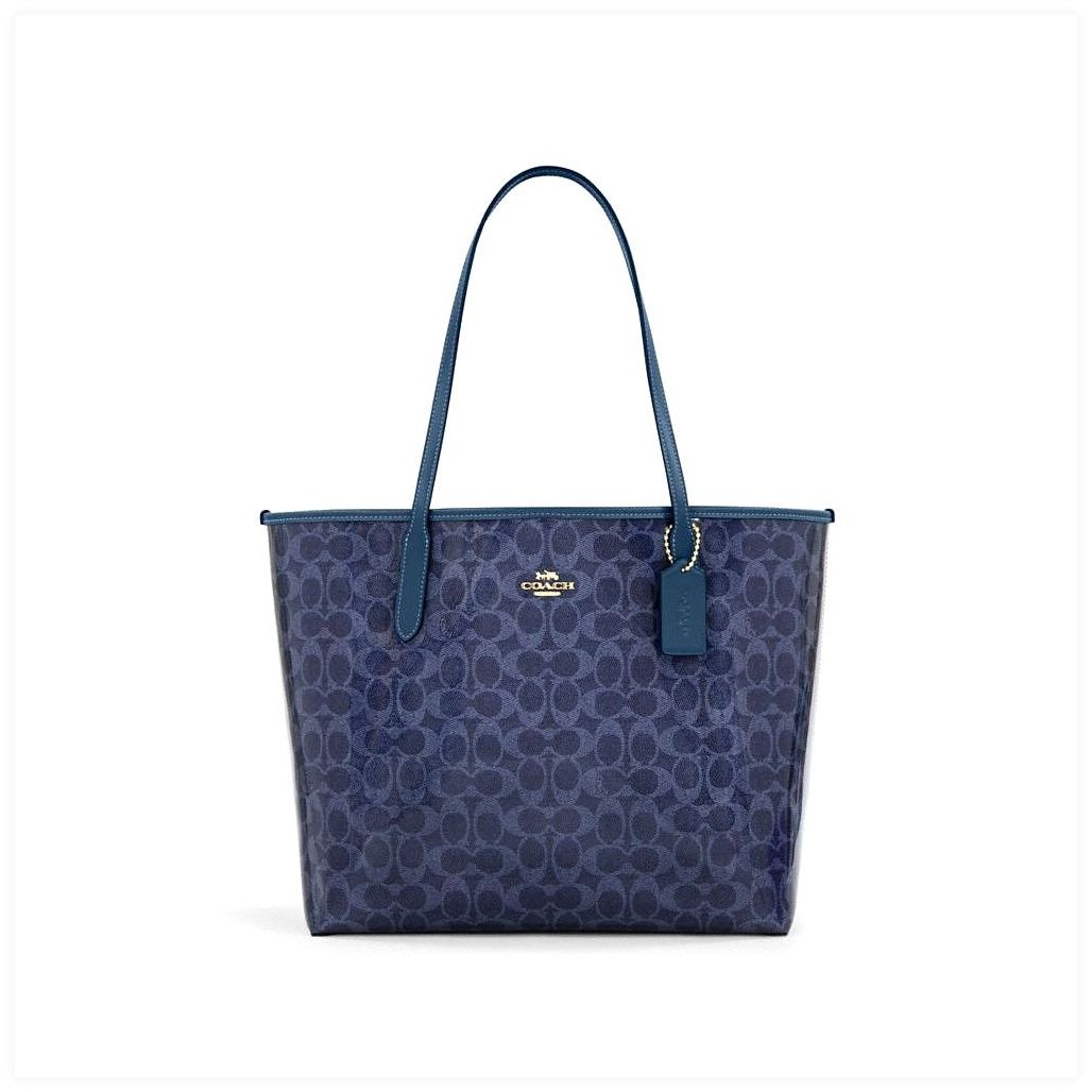코치 City Tote Bag In Signature Canvas 이미지