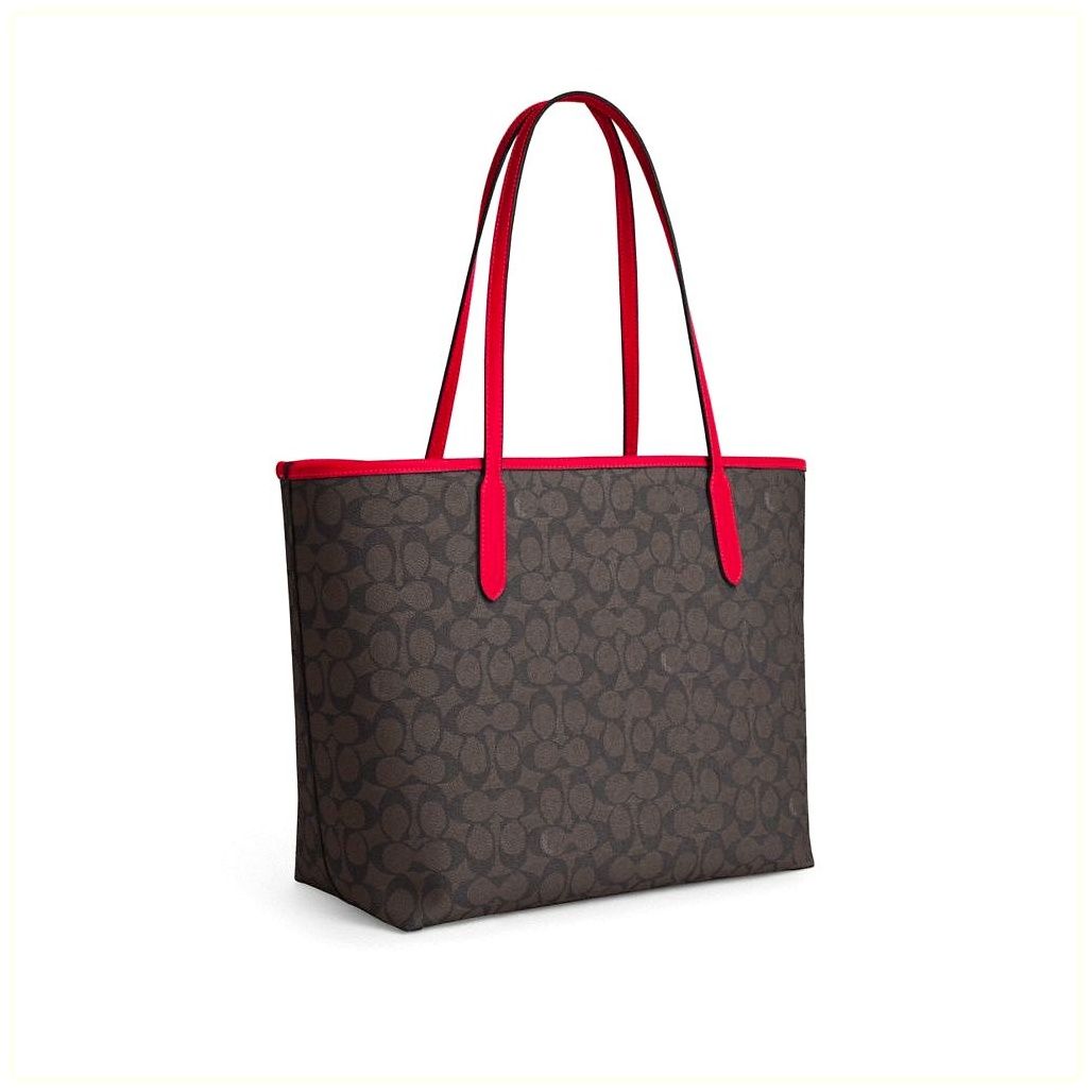 코치 City Tote Bag In Signature Canvas 이미지