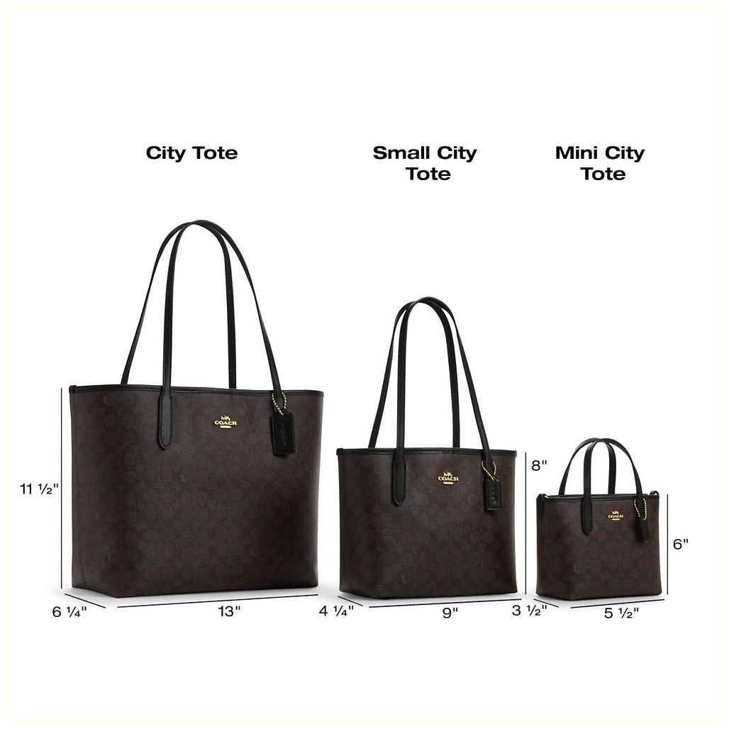 코치 City Tote Bag In Signature Canvas 이미지
