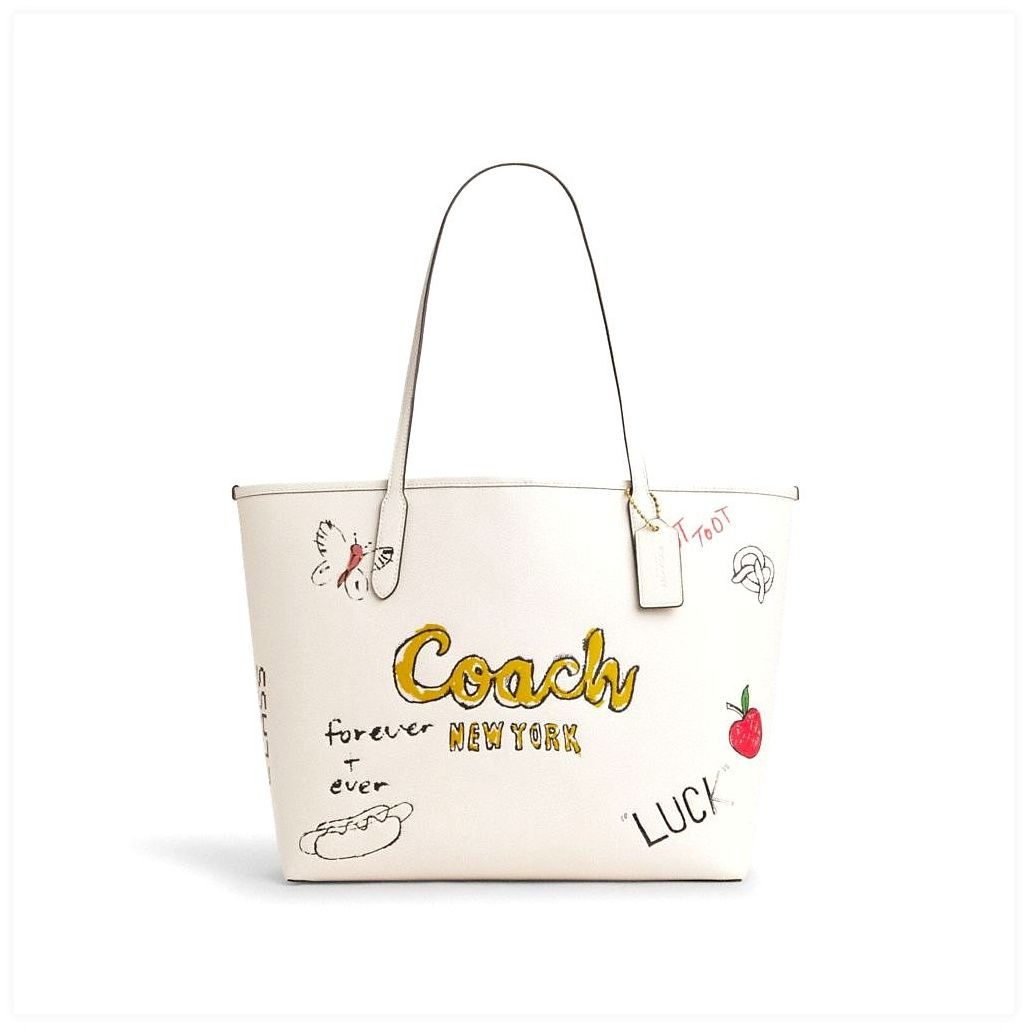 코치 City Tote Bag With Sketch Print 이미지