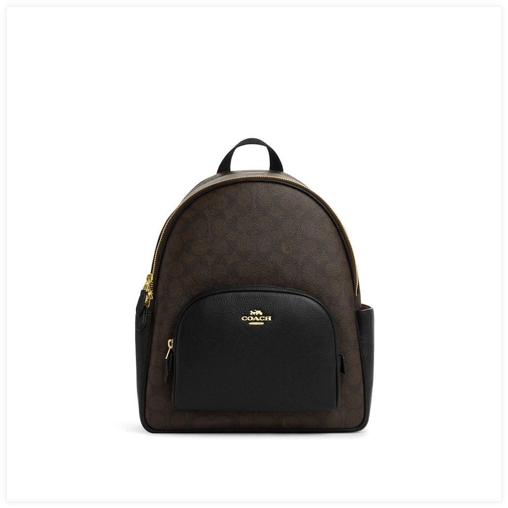 코치 Court Backpack In Signature Canvas 이미지