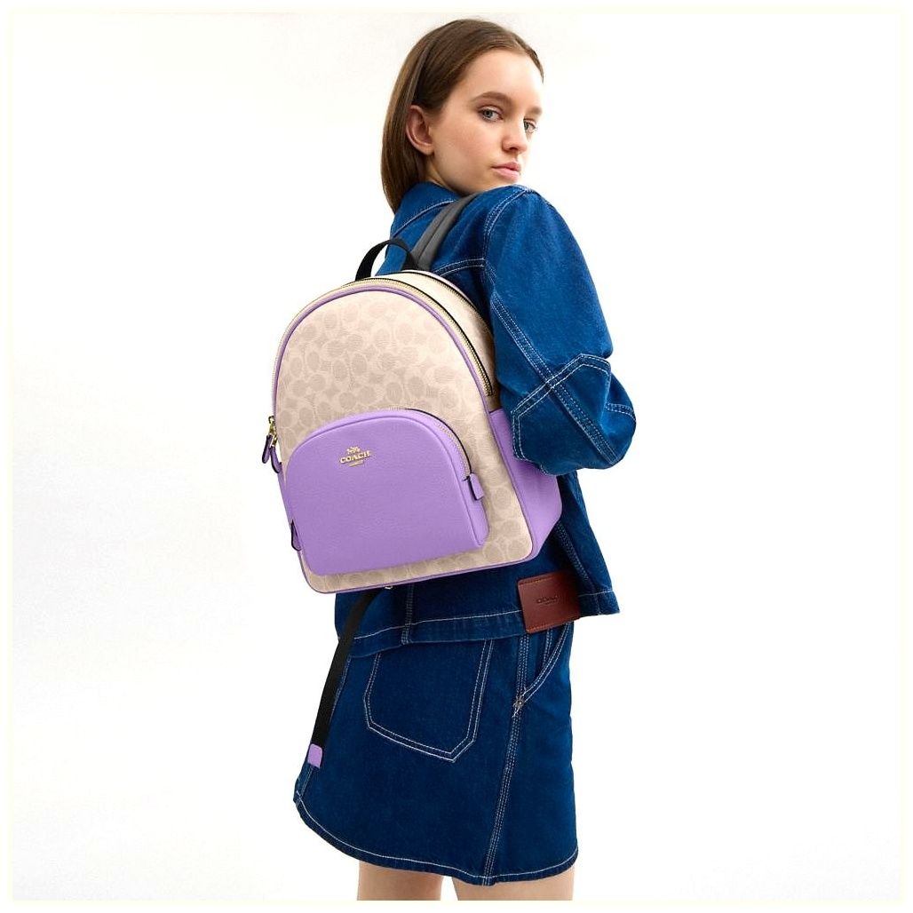 코치 Court Backpack In Signature Canvas 이미지