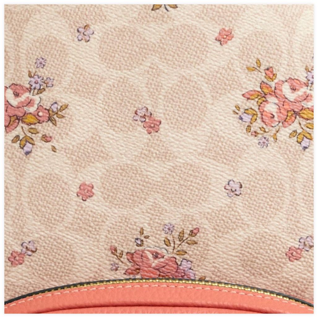 코치 Court Backpack In Signature Canvas With Floral Print 이미지