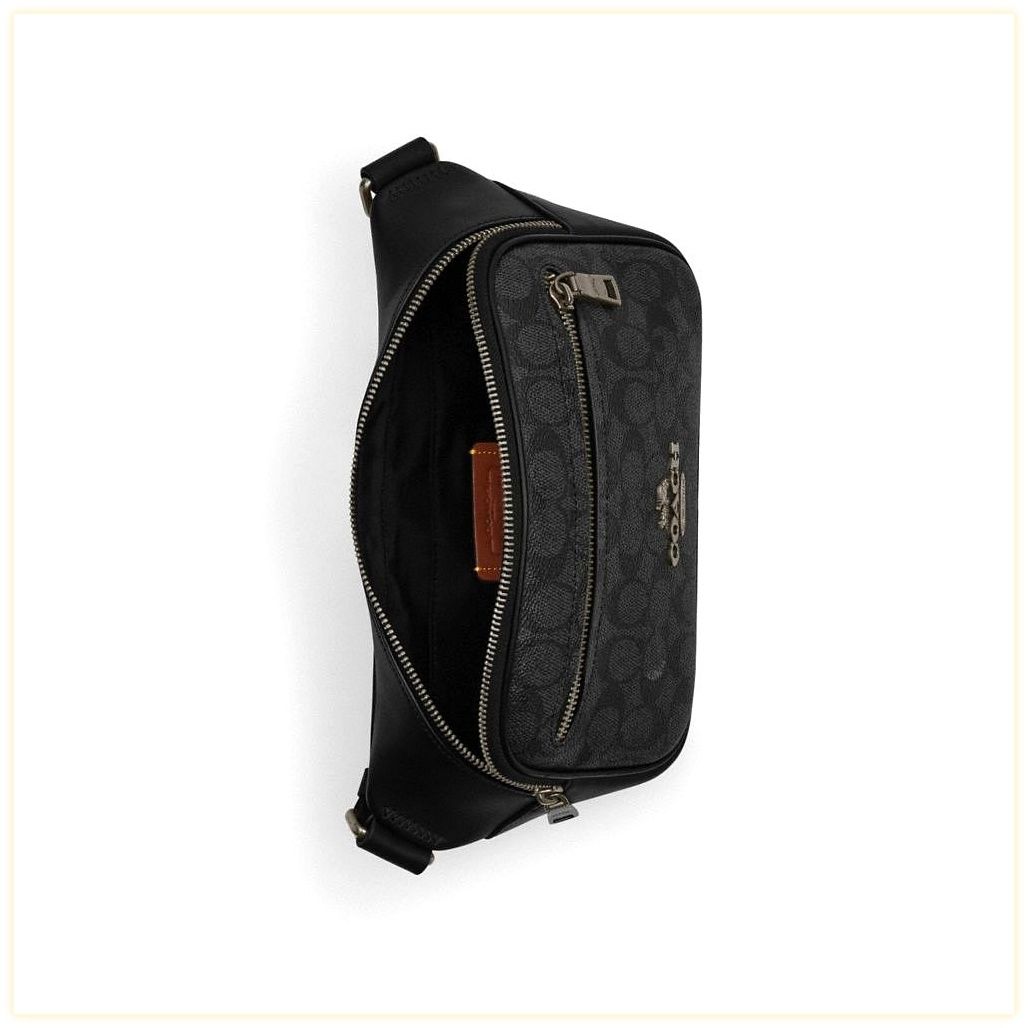 코치 Elias Belt Bag In Signature Canvas 이미지